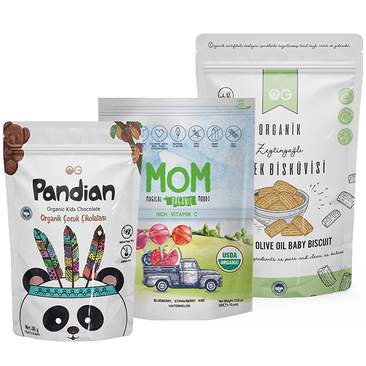 3'lü Organik Çocuk Atıştırmalık Paket